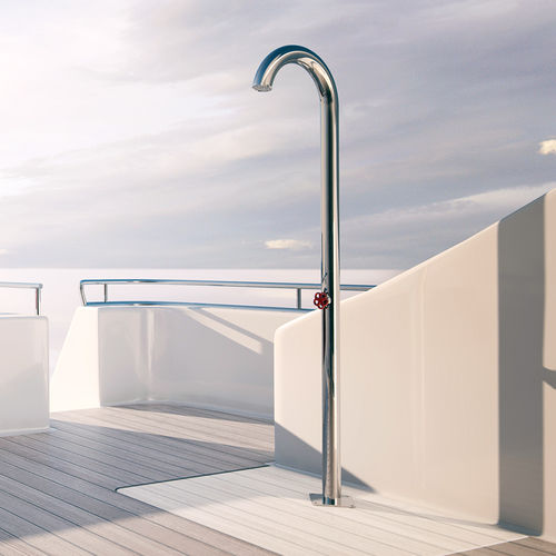 Pool garden shower - TI4800L - Ama Luxury Shower - brushed stainless steel / home