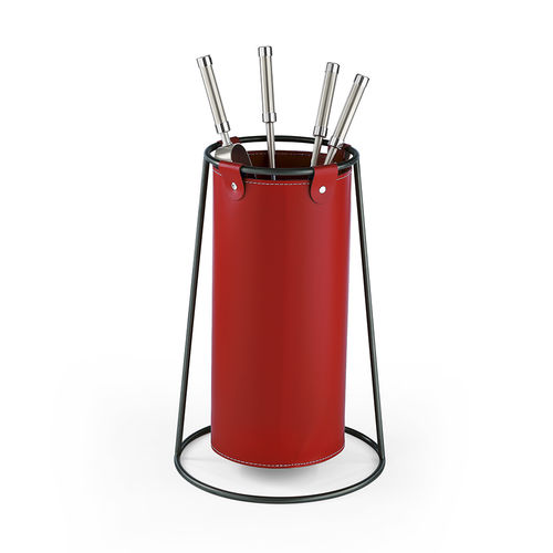 Leather storage box - B100 PORTA ACCESSORI CAMINO VERNICIATO - Julia