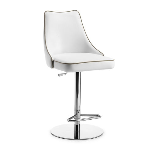 Contemporary bar chair - EVELIN SG - Julia - indoor / leather / steel