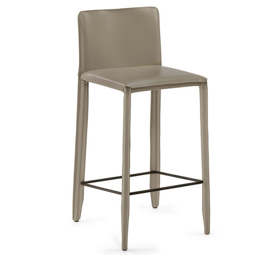 Contemporary bar chair - YUMA SG - Julia - indoor / leather / painted steel