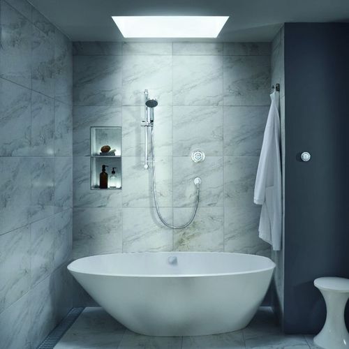 Wall-mounted shower set - QUARTZ CLASSIC - aqualisa - contemporary / commercial / thermostatic