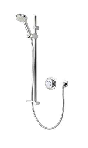 Wall-mounted shower set - QUARTZ DIGITAL CONCEALED - aqualisa - contemporary / thermostatic / with adjustable shower head