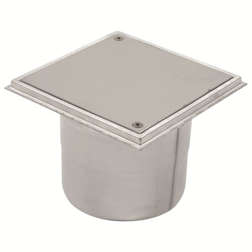 Stainless steel floor drain - 144.205.160 S - blucher france - patio / grated / square