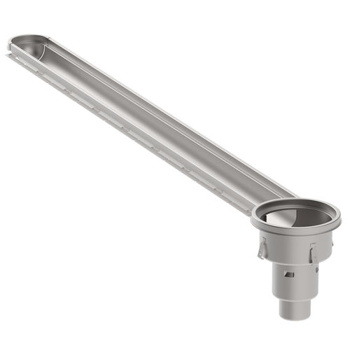 Stainless steel linear shower drain - 676CC010-00CF S - blucher france