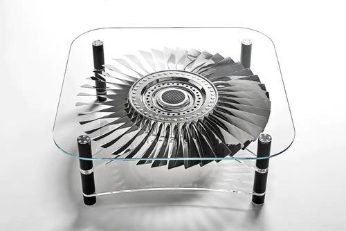 Aircraft parts coffee table - AIR-TAV0165 FURNITURE MADE FROM AIRPLANE PARTS - Arteinmotion - design / carbon / PMMA