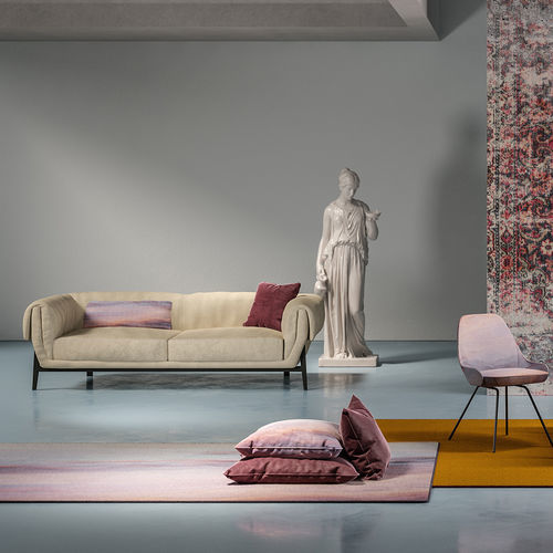 Contemporary sofa - Fenice - Momenti - fabric / with armrests / cushion