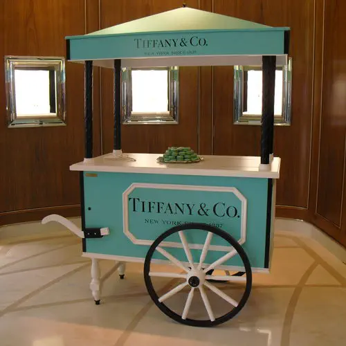 wooden ice cream trolley