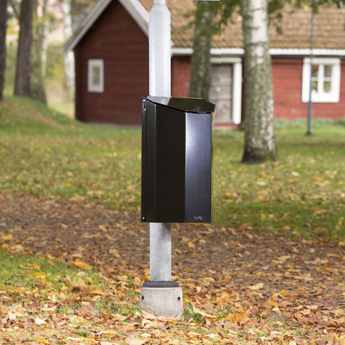 Public trash can - ROSEN  - HAGS Aneby AB - floor-standing / wall-mounted / steel