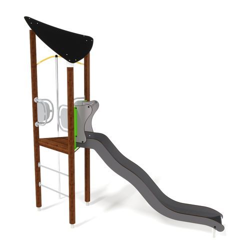 Upright slide - UNIPLAY ESSENTIALS LEDA  - HAGS Aneby AB - for playground / wooden / HPL