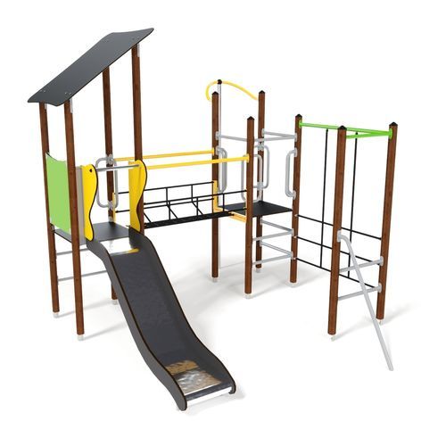 Playground structure - UNIMINI ESSENTIALS ELARA  - HAGS Aneby AB - wooden / steel / HPL