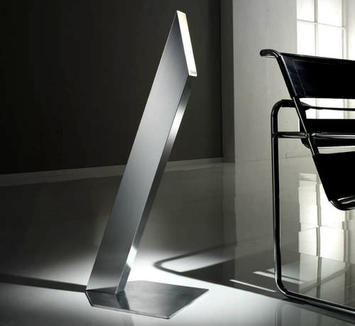 Floor-standing lamp - SOFA - KAP International - stainless steel / original design / corded