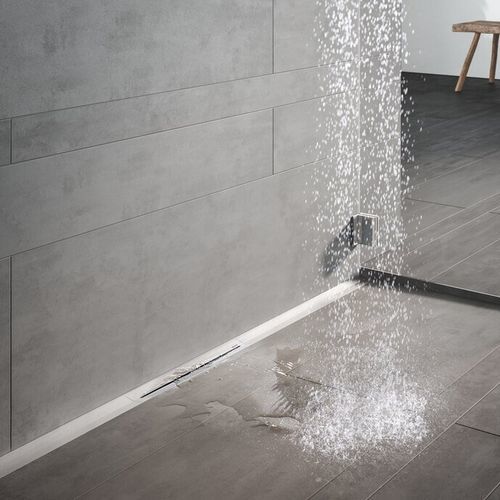 Stainless steel linear shower drain - TECEdrainprofile - TECE Italia - mesh