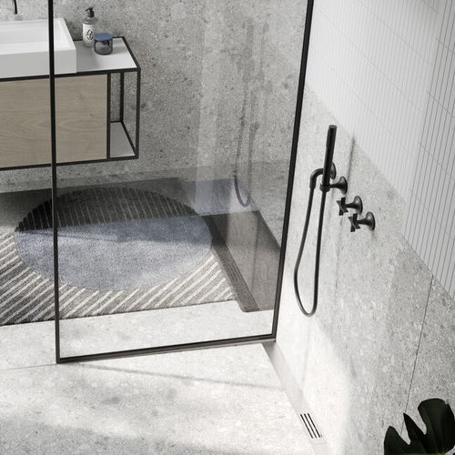 Stainless steel linear shower drain - TECELINEO - TECE Italia - low-maintenance / durable / easy cleaning