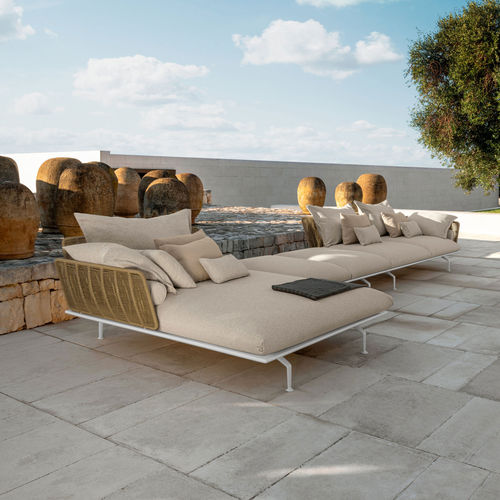 Contemporary garden bench - CRUISE - TALENTI - aluminum / fabric / without backrest