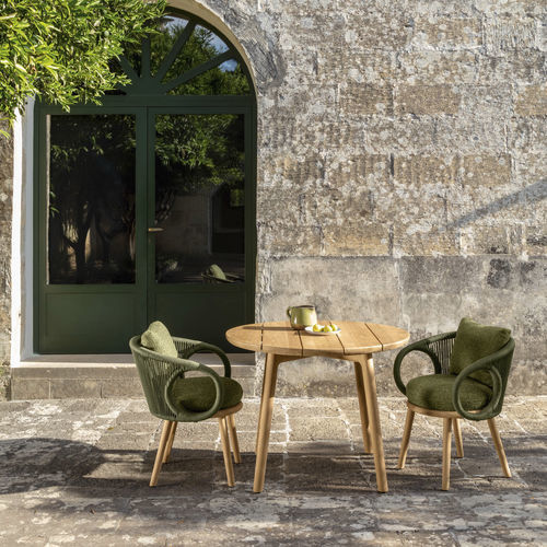 Contemporary dining chair - KAREN - TALENTI - indoor / outdoor / fabric