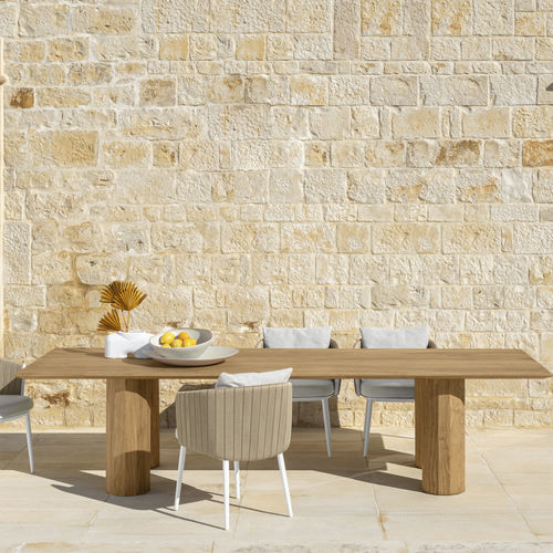 Contemporary dining table - SALINAS - TALENTI - wooden / wooden base / rectangular