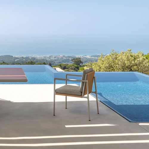Contemporary dining chair - TRESS&Eacute; - TALENTI - indoor / outdoor / leather
