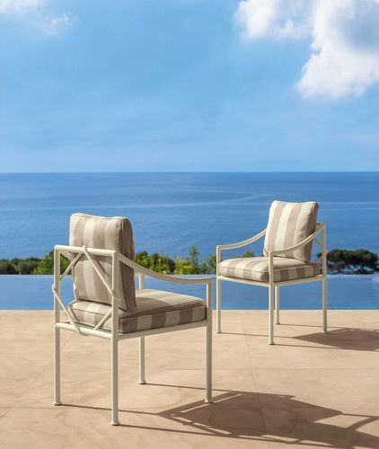 Contemporary dining chair - CAPRI - TALENTI - indoor / outdoor / aluminum