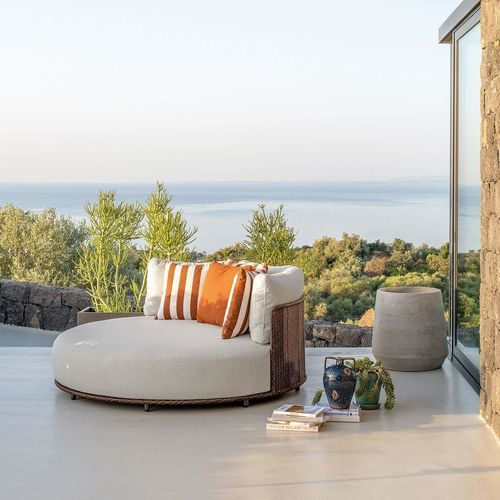 Contemporary daybed - BOND DAYBED - TALENTI - fabric / rattan / wicker