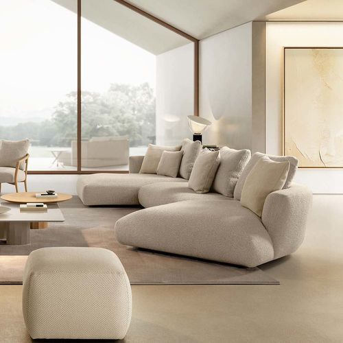 Compact sofa - TAMASHI - TALENTI - modular / contemporary / fabric