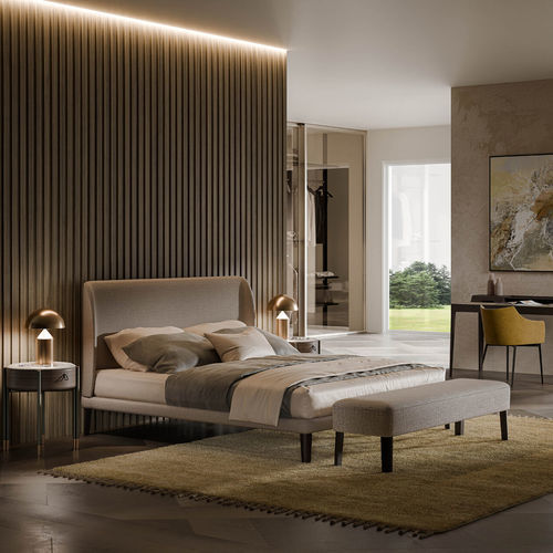 Contemporary bed bench - FOLIES - Mazzoli Design - home / for hotel