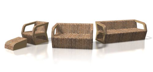 Contemporary armchair - SPARK - drydesign - cardboard