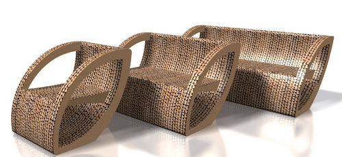Contemporary armchair - FOGLIA - drydesign - cardboard
