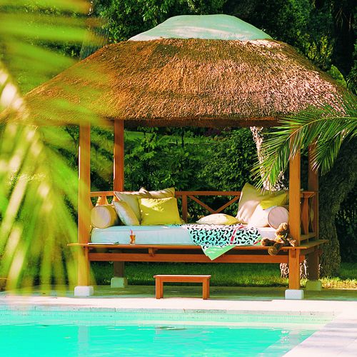 Canopy garden bed - EDEN - HONEYMOON - double / contemporary / with lights