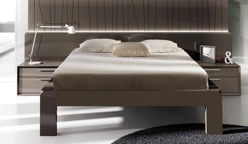 Double bed - SELECT : 09C - A. Brito - contemporary / with headboard / with bedside table