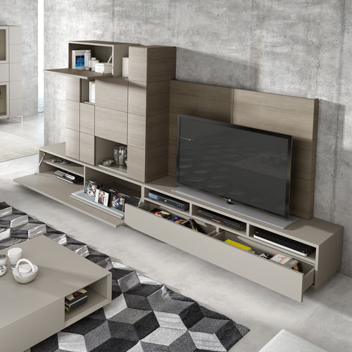 Contemporary TV wall unit - GINZA + : 315 - A. Brito - wooden