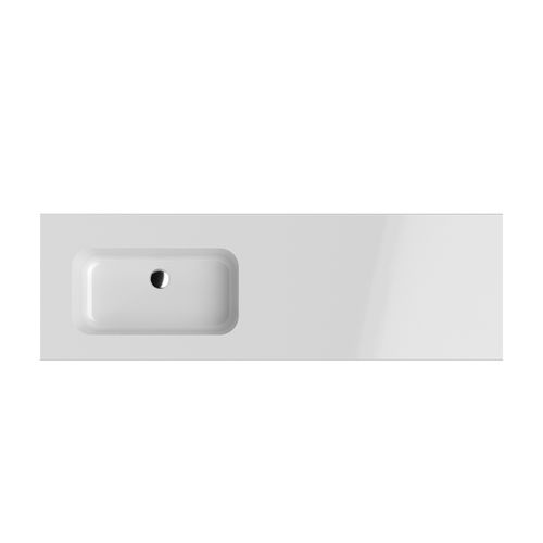 Integrated washbasin - GIOTTO - Inda - marble / rectangular / 1-hole