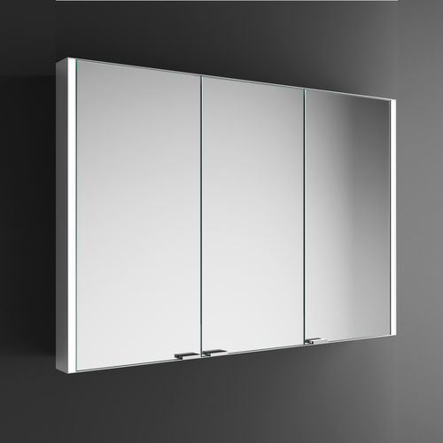 Wall-mounted bathroom mirror - DUE EVO - Inda - contemporary / rectangular / aluminium
