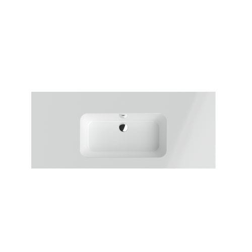 Integrated washbasin - GIGLIO - Inda - marble / with counter / rectangular