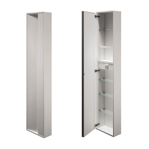 Contemporary bathroom cabinet - A8037B - Inda - home / stainless steel / glass