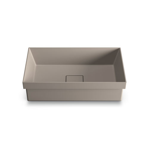 Countertop washbasin - FORMENTERA - Inda - marble / rectangular / without hole