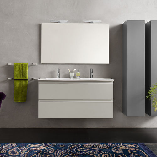 Double washbasin cabinet - URBAN - Inda - wall-hung / wooden / MDF