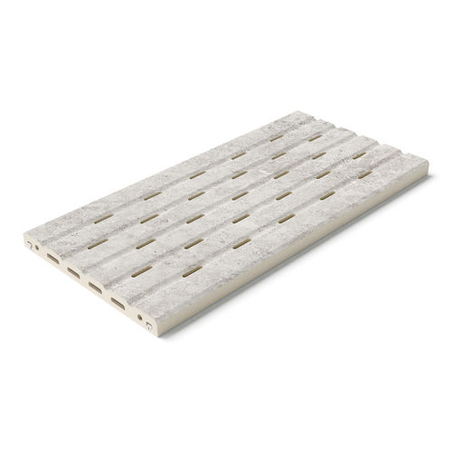 Porcelain stoneware grating for drain channel - CROSSCUT RJ67 - Cerámica Mayor - for swimming pool