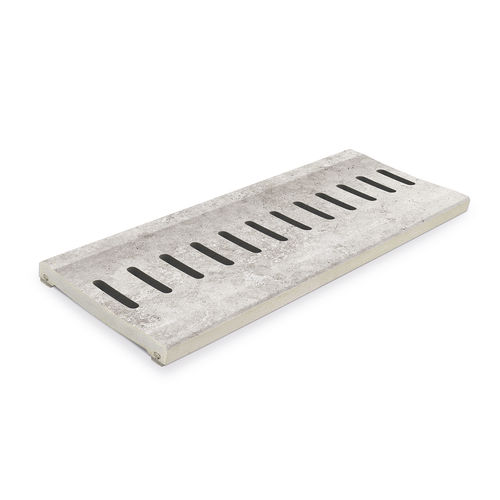 Porcelain stoneware drain grate - CROSSCUT RJ55 - Cerámica Mayor - for public space / for landscaping / for swimming pool