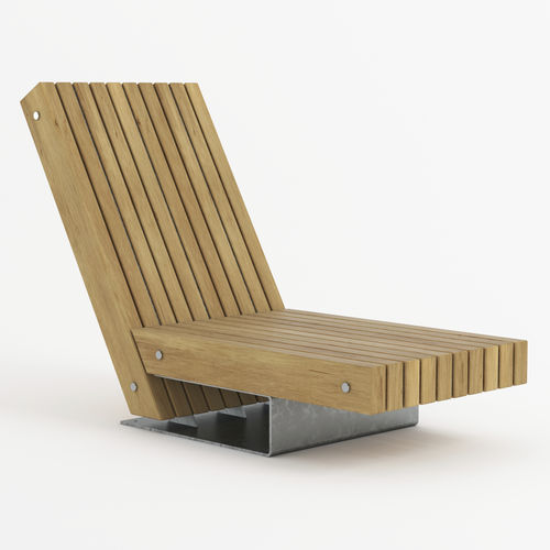 Contemporary sun lounger - QUAY - Factory Street Furniture - wooden / for public space / for public building