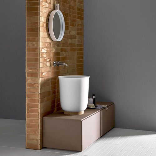 Countertop washbasin - HAMMAM - Rexa Design - Solid Surface / custom / round