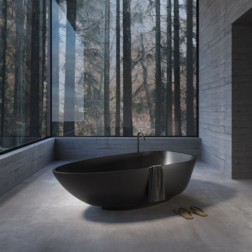 Oval bathtub - BOMA - Rexa Design - freestanding / for homes / composite