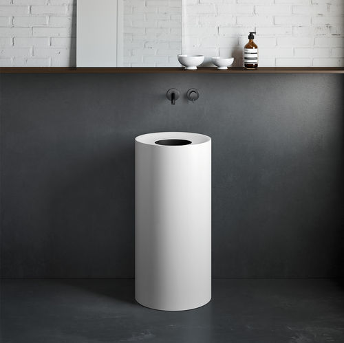 Free-standing washbasin - HOLE - Rexa Design - Corian® / round / without hole