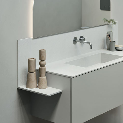 Wall-mounted shelf - Interlude - Rexa Design - contemporary / Corian® / bathroom