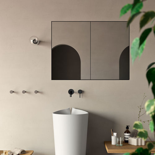Wall-mounted mirror - Rettangolo contenitiva - Rexa Design - contemporary / rectangular / Corian®