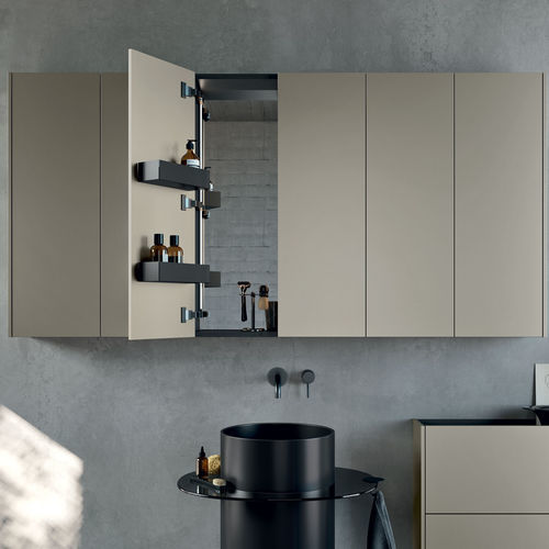 Wall-mounted mirror - Vision  - Rexa Design - contemporary / rectangular / lacquered wood
