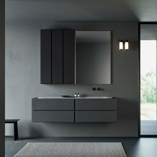 Contemporary bathroom cabinet - Rexa Design - home / wooden / wall-mounted
