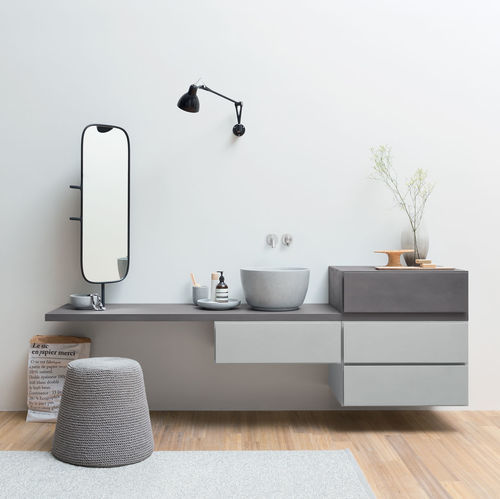 Wall-hung washbasin cabinet - Esperanto - Rexa Design - Corian® / contemporary / without door