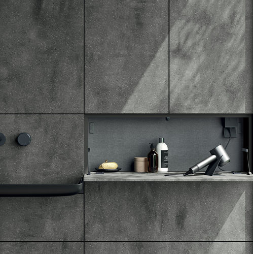 Wall-hung washbasin cabinet - Vision - Rexa Design - Corian® / Fenix NTM® / Ecomalta®
