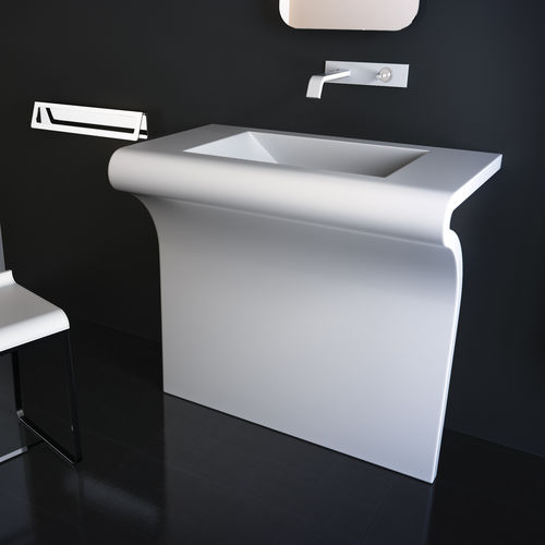 Free-standing washbasin - VENTI - Componendo - steel / enameled metal / custom