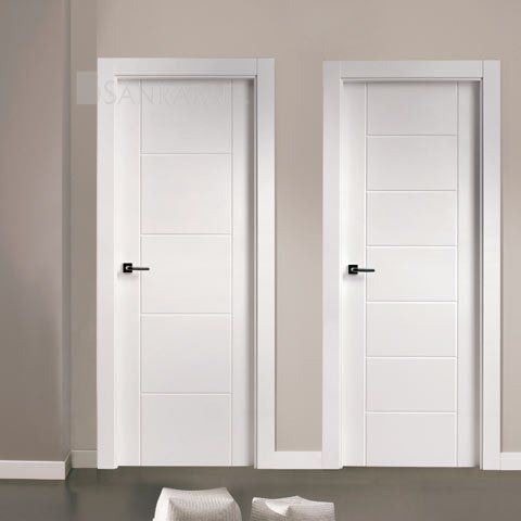 Interior door - 9105 - 9007 - Puertas Sanrafael - wooden / swing / without glazing